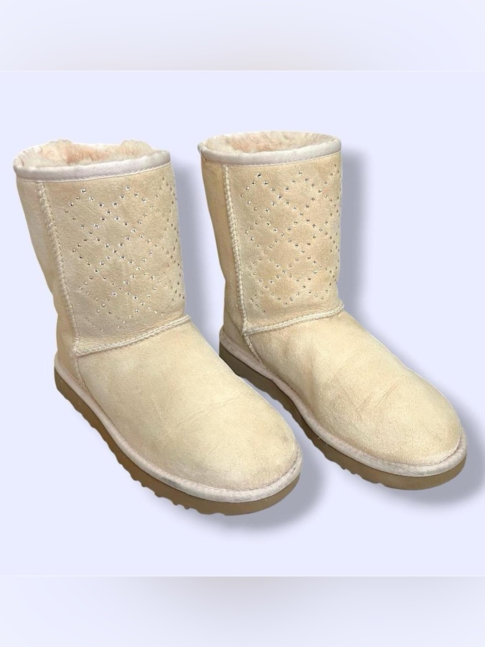 UGG Classic II Genuine Shearling Lined Short Boots with Swarovski Crystals